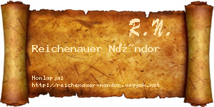 Reichenauer Nándor névjegykártya